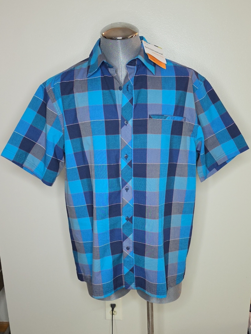 SMARTWOOL | MEN'S EVERYDAY EXPLORATION RETRO PLAID SHORT SLEEVE | SIZE XL
